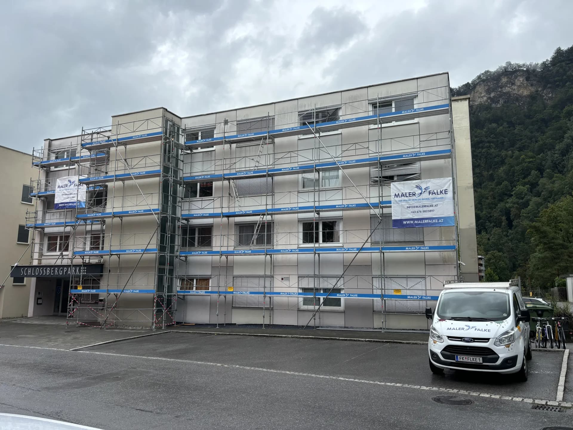 Wohnanlage – Gerüst & Fassadenarbeiten – Projekt von Maler Falke
